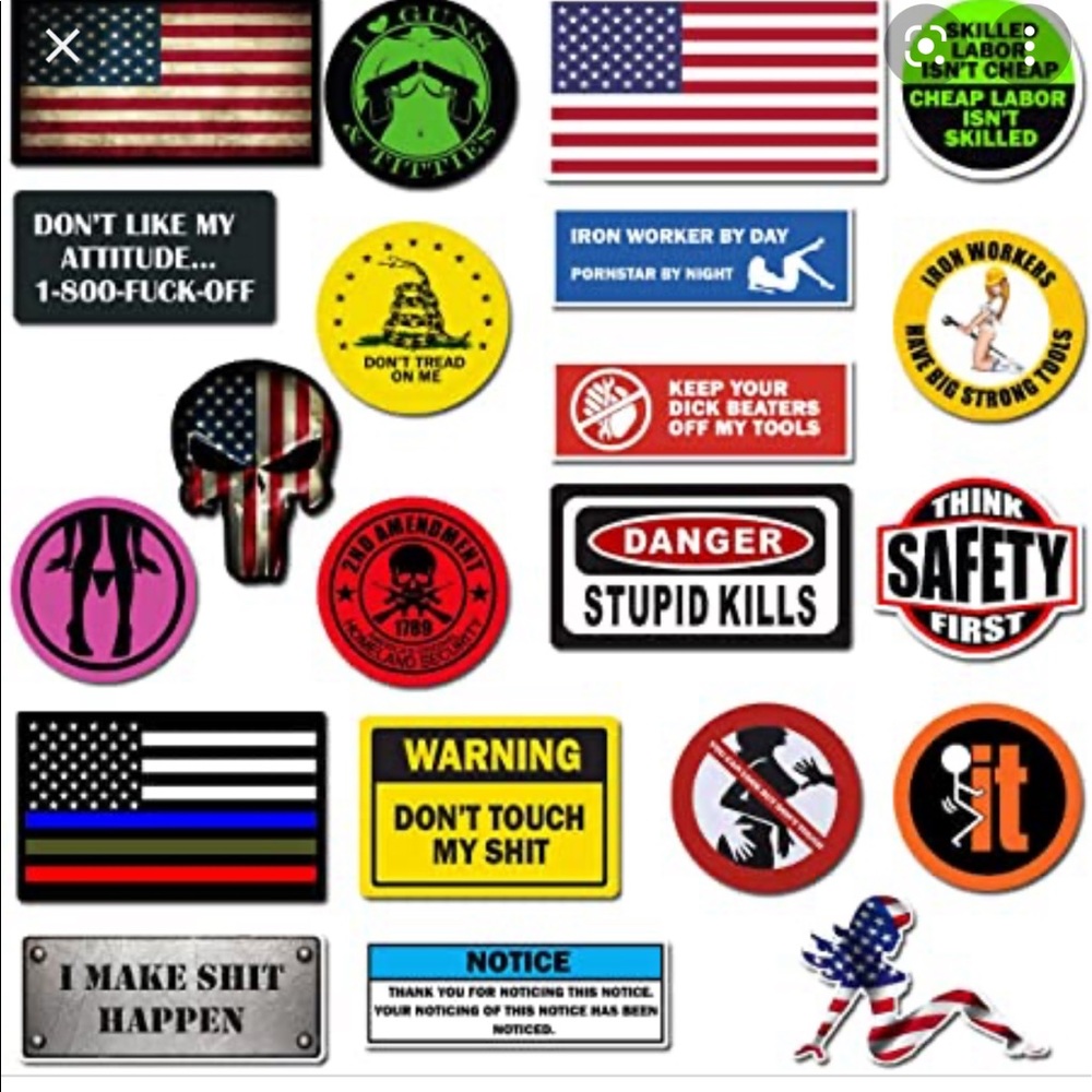 TREEARM 100 pcs Stickers & Decals Hard Hat